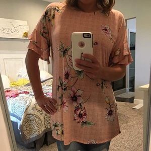 Tunic floral top - so soft